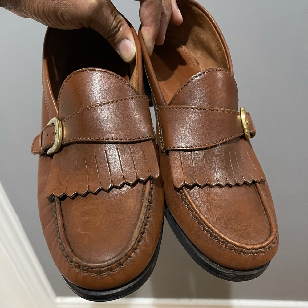 David Taylor Kilt Loafers with side buckle Sz 10.5